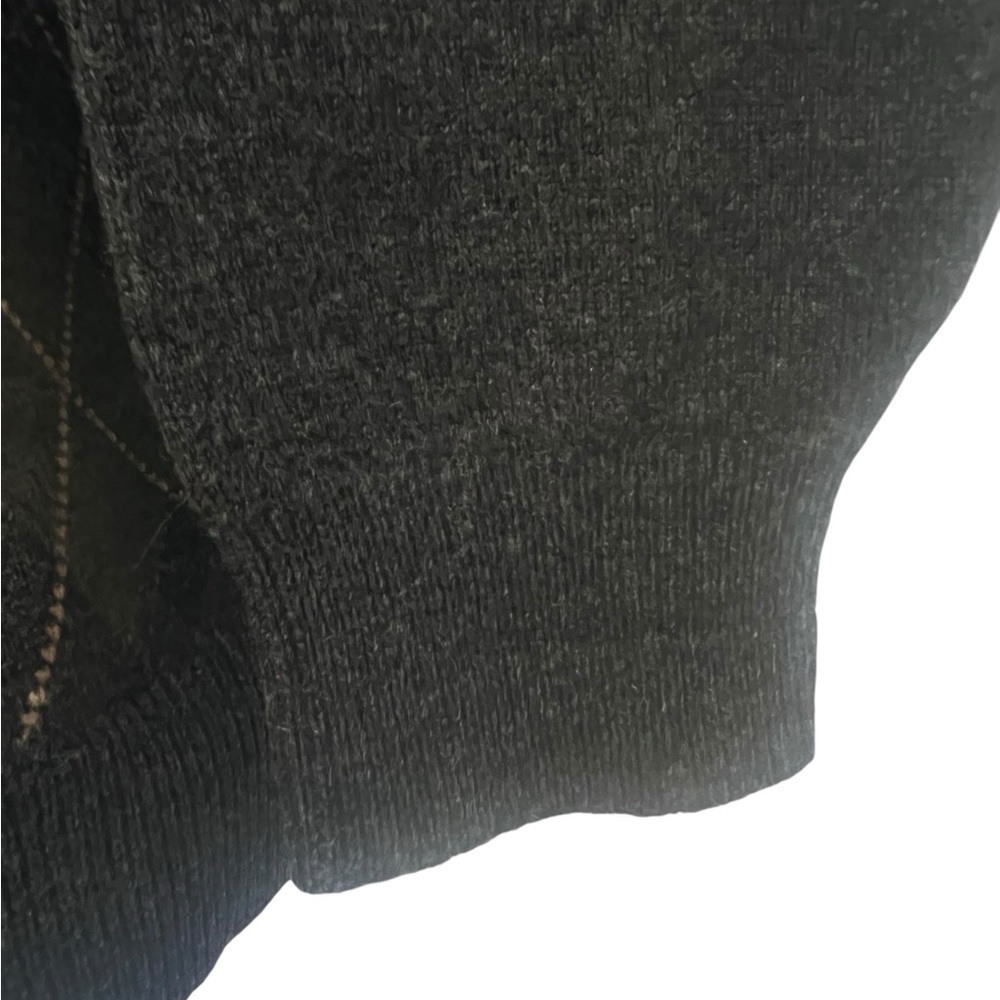 Blarney Woolen Mills Argyle V-Neck Sweater Large Wool Academic Preppy Classic - Picture 5 of 12